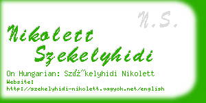 nikolett szekelyhidi business card